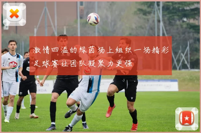 激情四溢的绿茵场上组织一场精彩足球赛让团队凝聚力更强
